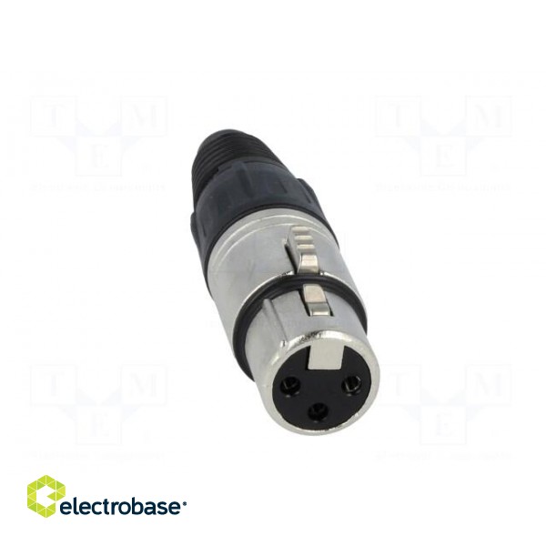Plug | XLR | female | PIN: 3 | straight | for cable | soldering | 3.5÷8mm | X image 9