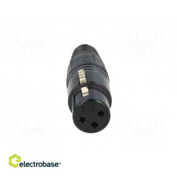 Plug | XLR | female | PIN: 3 | straight | for cable | soldering | 16A paveikslėlis 9