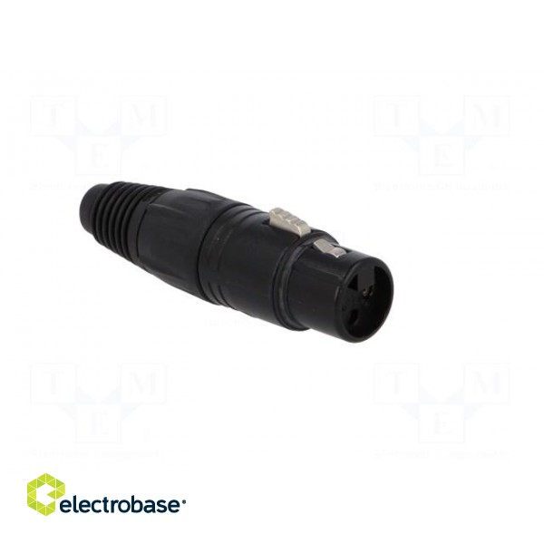 Plug | XLR | female | PIN: 3 | straight | for cable | soldering | 16A image 8