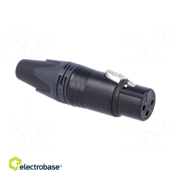 Plug | XLR | female | PIN: 3 | straight | for cable | soldering | 16A image 8