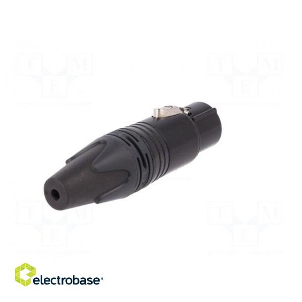 Plug | XLR | female | PIN: 3 | straight | for cable | soldering | 16A image 6