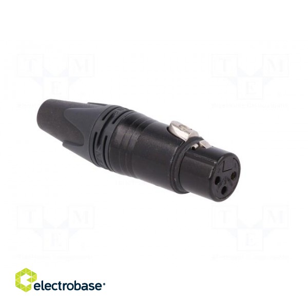 Plug | XLR | female | PIN: 3 | straight | for cable | soldering | 16A image 8