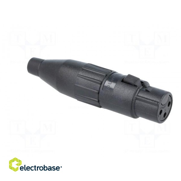 Plug | XLR | female | PIN: 3 | straight | for cable | soldering | tinned image 7