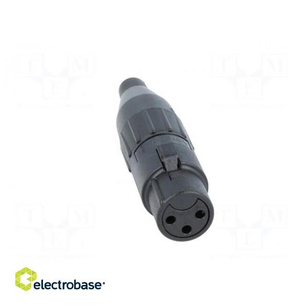 Plug | XLR | female | PIN: 3 | straight | for cable | soldering | tinned image 8