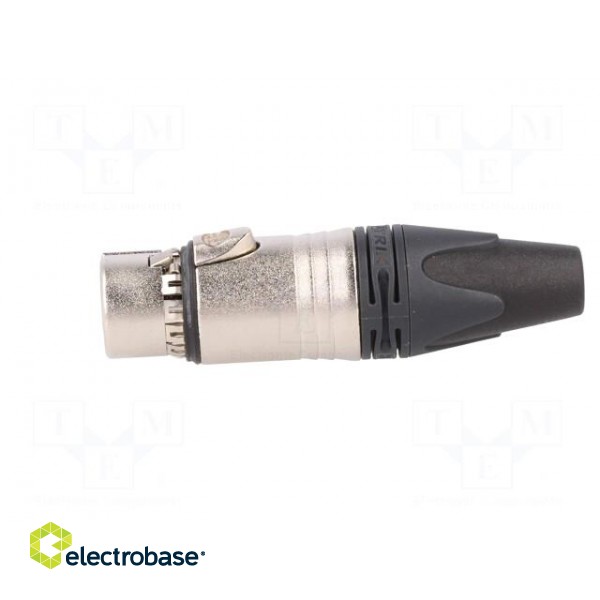 Plug | XLR | female | PIN: 3 | straight | EMC/EMI | for cable | soldering image 3