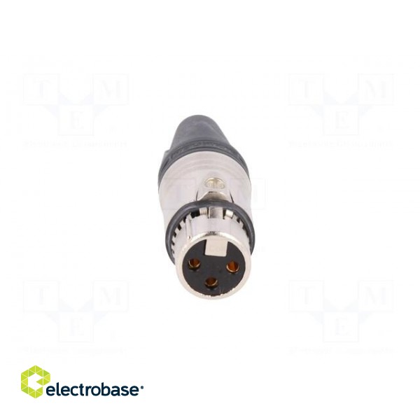 Plug | XLR | female | PIN: 3 | straight | EMC/EMI | for cable | soldering image 9