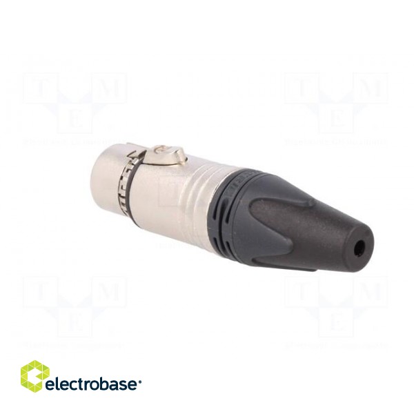 Plug | XLR | female | PIN: 3 | straight | EMC/EMI | for cable | soldering image 4