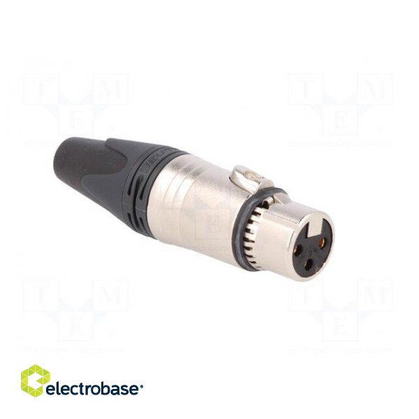 Plug | XLR | female | PIN: 3 | straight | EMC/EMI | for cable | soldering image 8