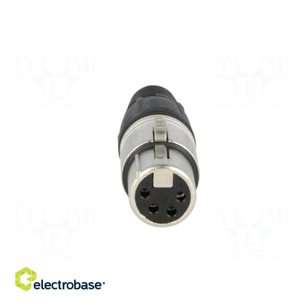 Plug | XLR | female | PIN: 4 | straight | for cable | soldering | 10A image 9
