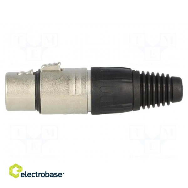 Plug | XLR | female | PIN: 4 | straight | for cable | soldering | 10A фото 3