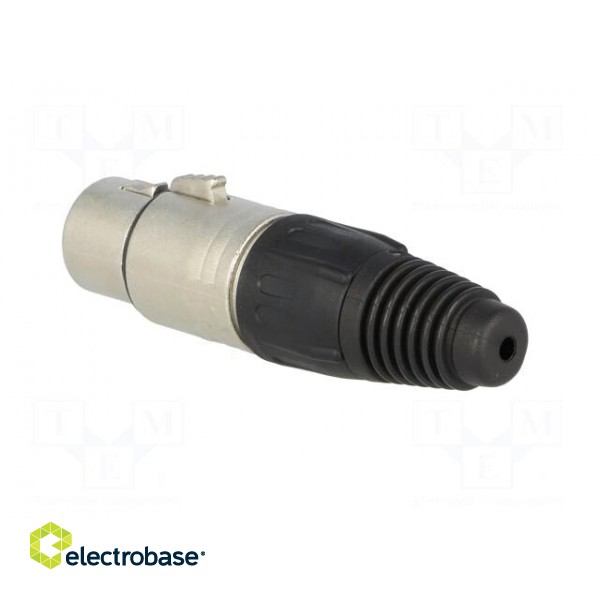 Plug | XLR | female | PIN: 4 | straight | for cable | soldering | 10A image 4
