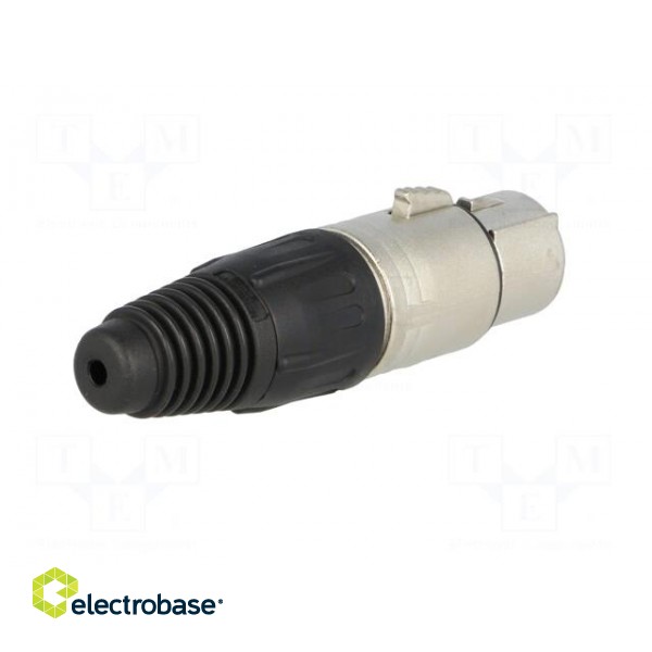 Plug | XLR | female | PIN: 4 | straight | for cable | soldering | 10A paveikslėlis 6