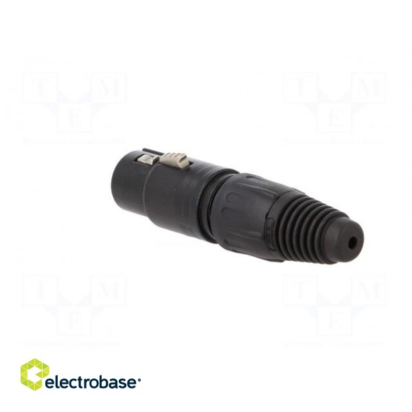 Plug | XLR | female | PIN: 4 | straight | for cable | soldering | 10A image 4