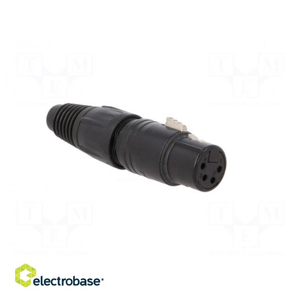 Plug | XLR | female | PIN: 4 | straight | for cable | soldering | 10A image 8