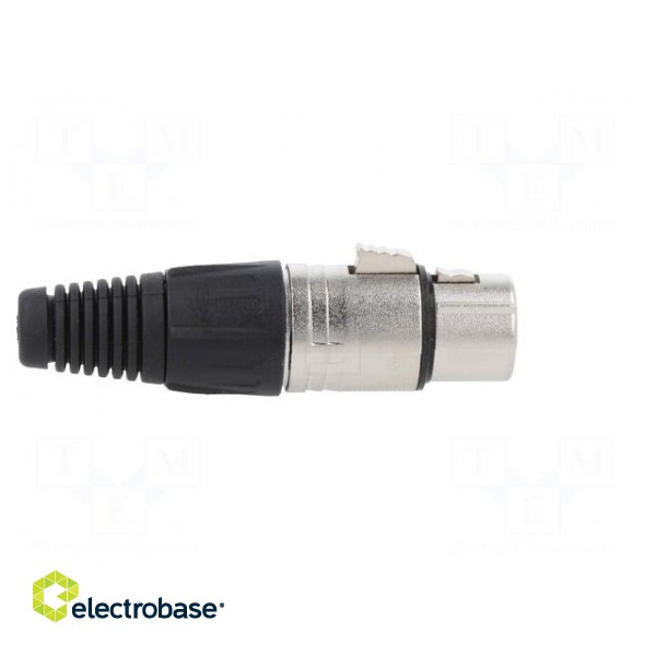 Plug | XLR | female | PIN: 4 | straight | for cable | soldering | silver фото 7