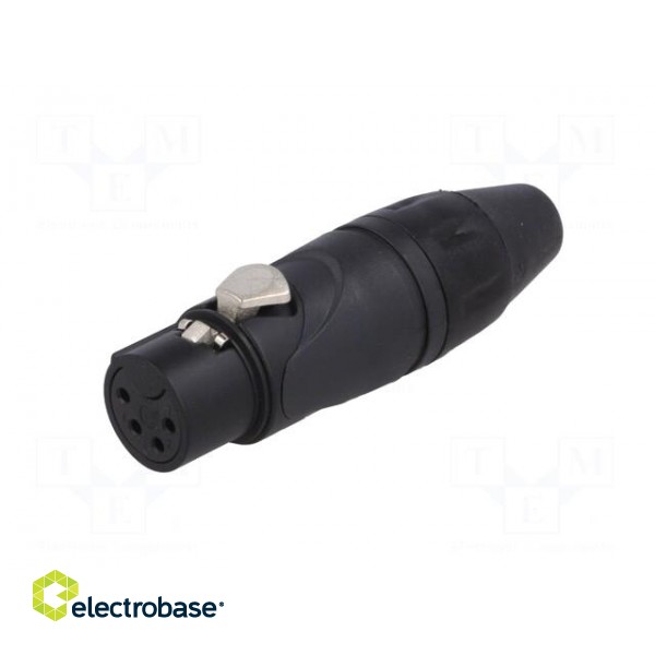 Plug | XLR | female | PIN: 4 | straight | for cable | soldering | tinned фото 2