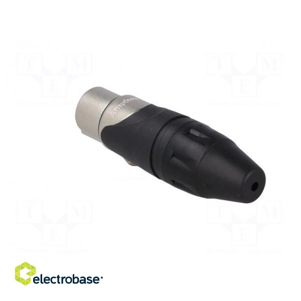 Plug | XLR | female | PIN: 4 | straight | for cable | soldering | tinned фото 4