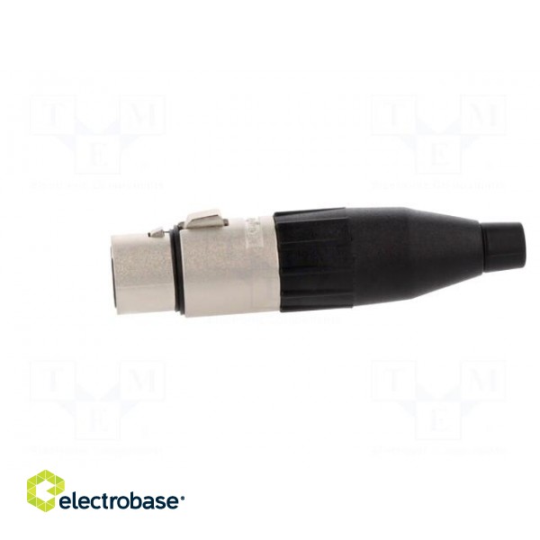 Plug | XLR | female | PIN: 4 | straight | for cable | soldering | tinned image 3