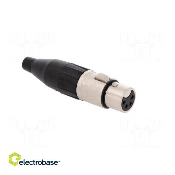 Plug | XLR | female | PIN: 4 | straight | for cable | soldering | tinned image 8