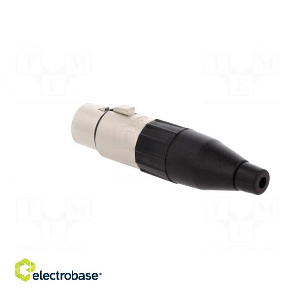 Plug | XLR | female | PIN: 4 | straight | for cable | soldering | tinned image 4