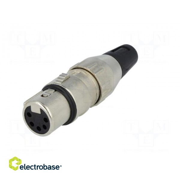 Plug | XLR | female | PIN: 5 | straight | for cable | soldering | 50V | 7.5A фото 2