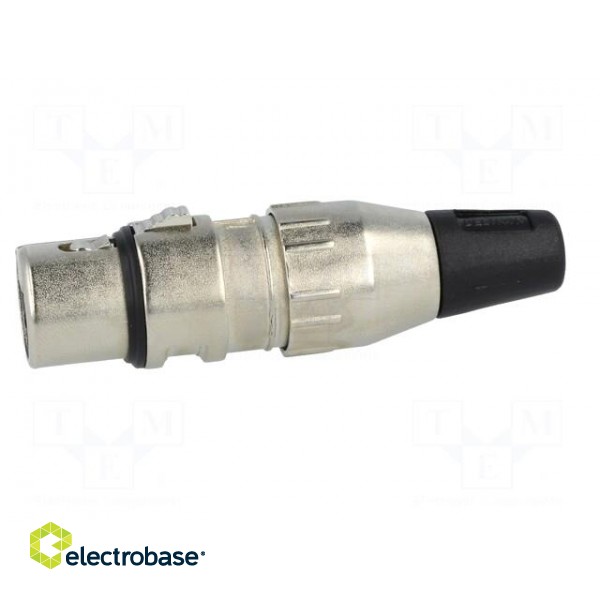 Plug | XLR | female | PIN: 5 | straight | for cable | soldering | 50V | 7.5A paveikslėlis 3