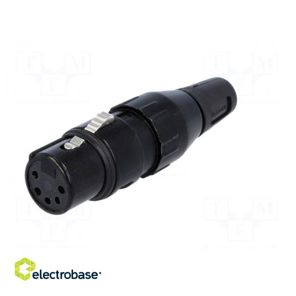 Plug | XLR | female | PIN: 5 | straight | for cable | soldering | 50V | 7.5A image 2