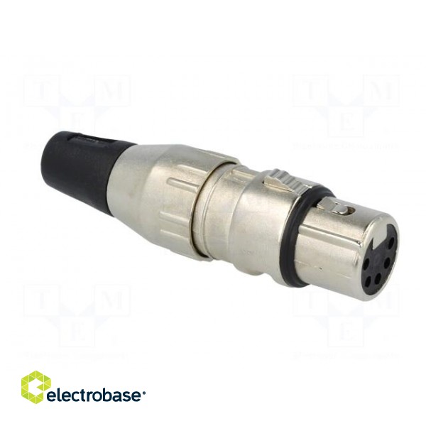 Plug | XLR | female | PIN: 5 | straight | for cable | soldering | 50V | 7.5A фото 8