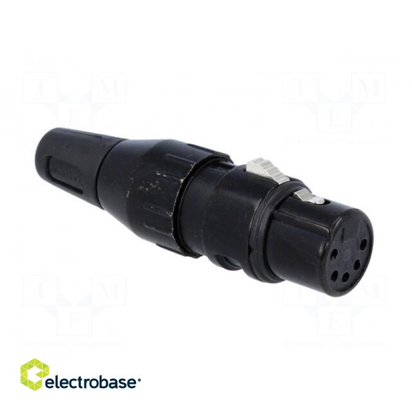 Plug | XLR | female | PIN: 5 | straight | for cable | soldering | 50V | 7.5A image 8