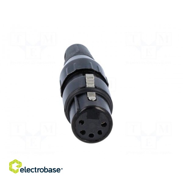 Plug | XLR | female | PIN: 5 | straight | for cable | soldering | 50V | 7.5A image 9