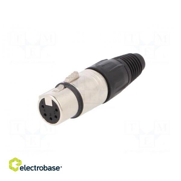 Plug | XLR | female | PIN: 5 | straight | for cable | soldering | 7.5A | 1mm2 фото 2