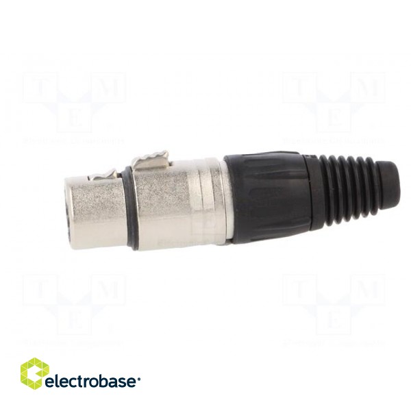 Plug | XLR | female | PIN: 5 | straight | for cable | soldering | 7.5A | 1mm2 фото 3