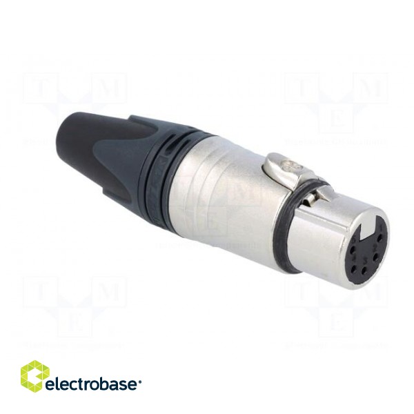 Plug | XLR | female | PIN: 5 | straight | for cable | soldering | 7.5A | 1mm2 image 8