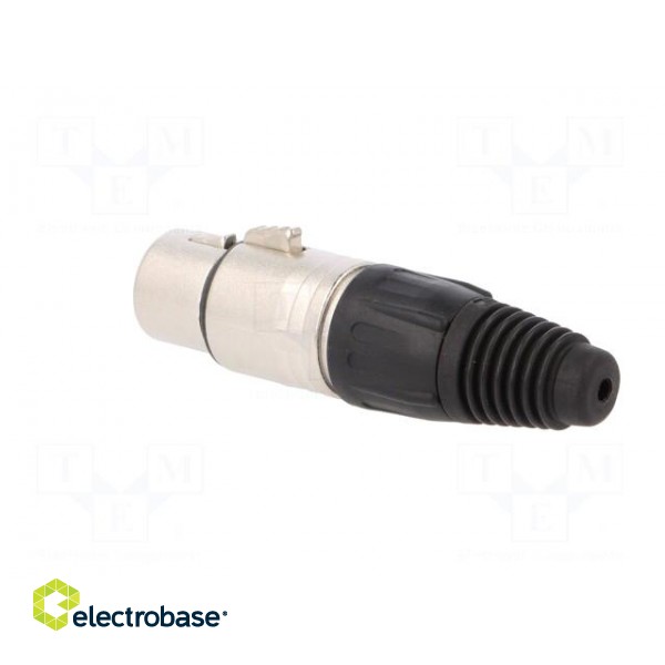 Plug | XLR | female | PIN: 5 | straight | for cable | soldering | 7.5A | 1mm2 фото 4