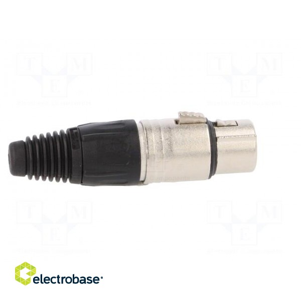 Plug | XLR | female | PIN: 5 | straight | for cable | soldering | 7.5A | 1mm2 фото 7