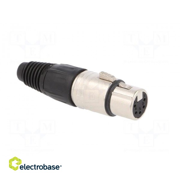 Plug | XLR | female | PIN: 5 | straight | for cable | soldering | 7.5A | 1mm2 фото 8