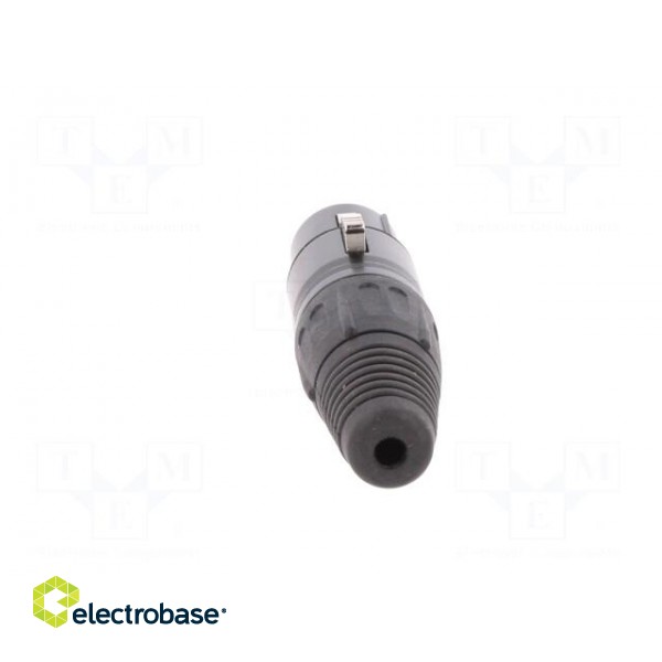 Plug | XLR | female | PIN: 5 | straight | for cable | soldering | black image 5