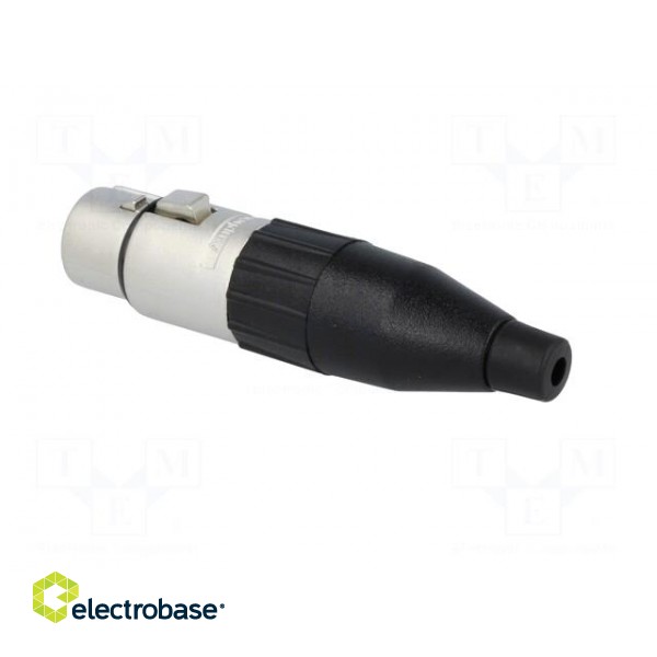Plug | XLR | female | PIN: 5 | straight | for cable | soldering | tinned image 4