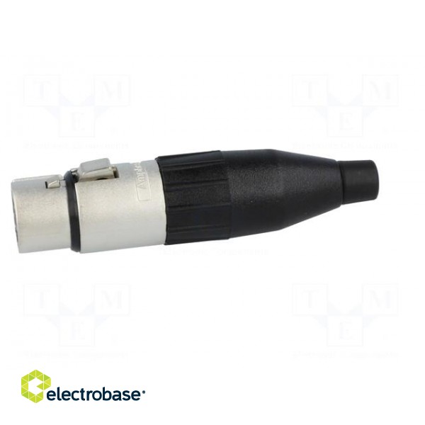 Plug | XLR | female | PIN: 5 | straight | for cable | soldering | tinned image 3