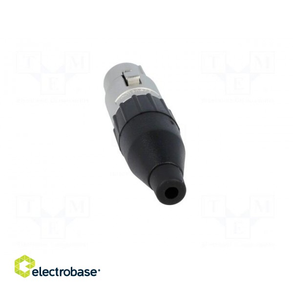 Plug | XLR | female | PIN: 5 | straight | for cable | soldering | tinned image 5