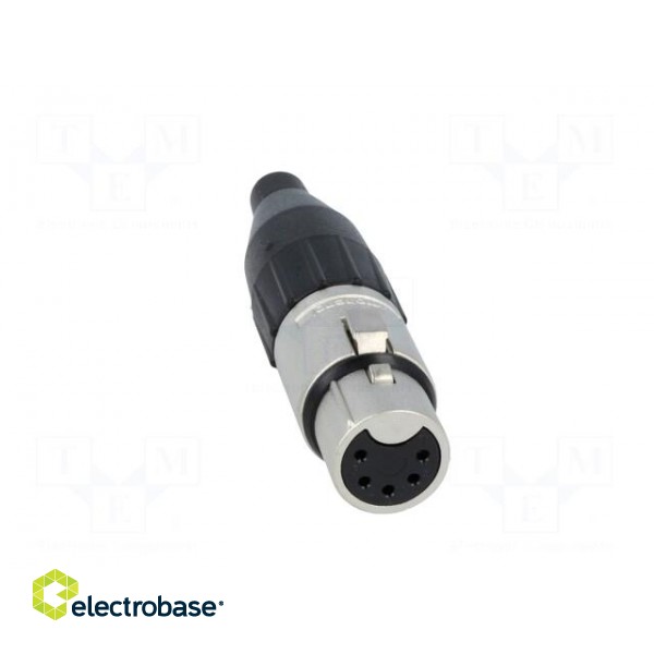 Plug | XLR | female | PIN: 5 | straight | for cable | soldering | tinned фото 9