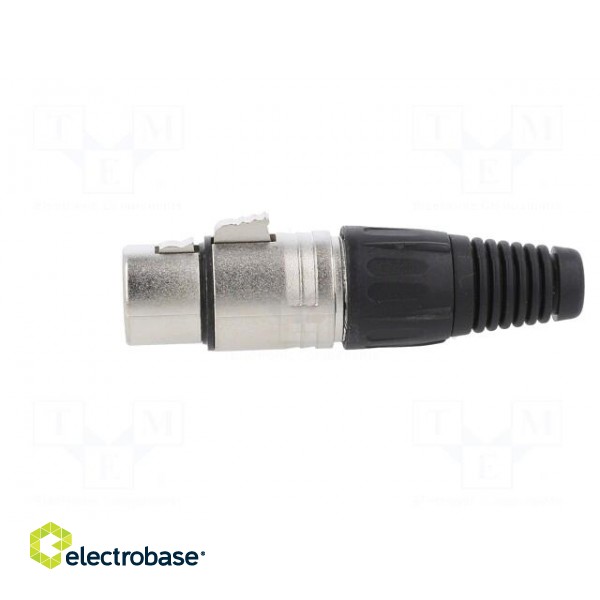 Plug | XLR | female | PIN: 7 | straight | for cable | soldering | silver image 3