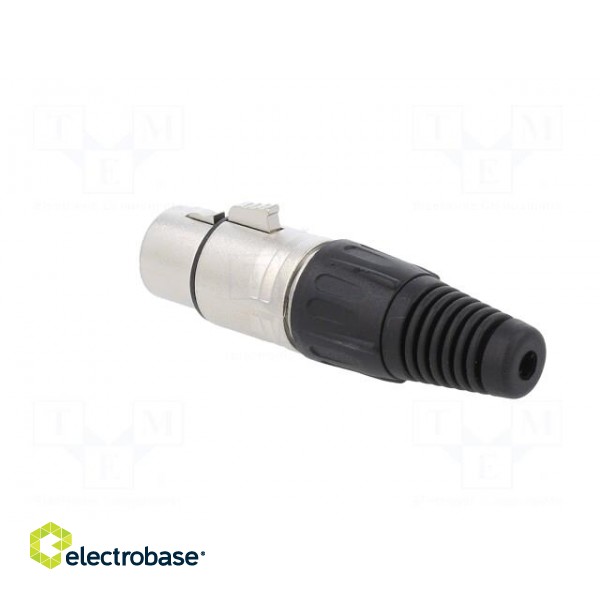 Plug | XLR | female | PIN: 7 | straight | for cable | soldering | silver image 4