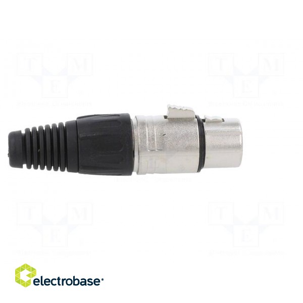 Plug | XLR | female | PIN: 7 | straight | for cable | soldering | silver image 7