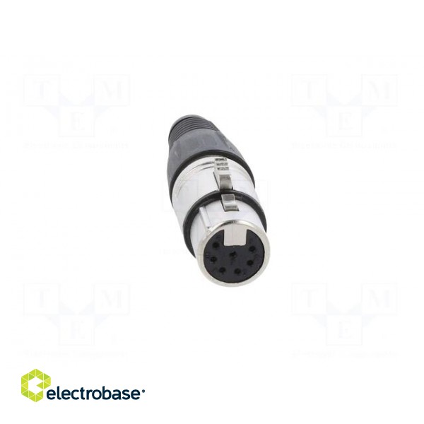 Plug | XLR | female | PIN: 7 | straight | for cable | soldering | silver image 9