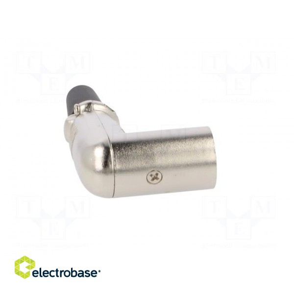 Plug | XLR | male | PIN: 3 | angled 90° | for cable | soldering | silver paveikslėlis 7