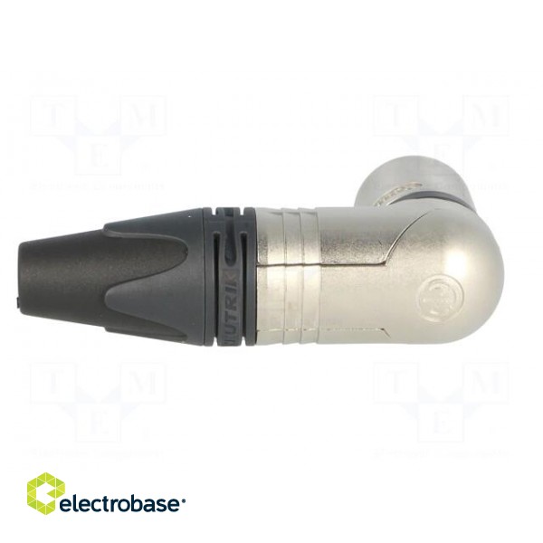 Plug | XLR | male | PIN: 3 | angled 90° | swivel | for cable | soldering image 7
