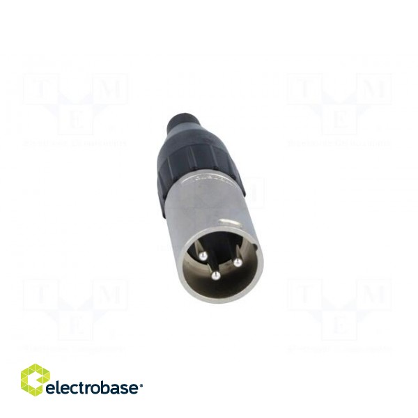 Plug | XLR | male | PIN: 3 | straight | for cable | soldering | 133V | 15A paveikslėlis 9