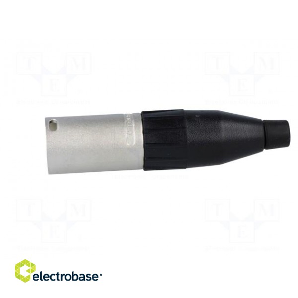 Plug | XLR | male | PIN: 3 | straight | for cable | soldering | 133V | 15A paveikslėlis 3