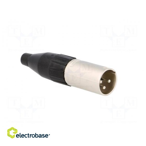 Plug | XLR | male | PIN: 3 | straight | for cable | soldering | 133V | 15A image 8